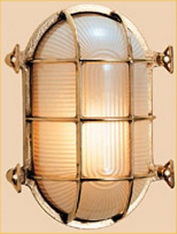 Foresti Oval Brass Bulkhead Light