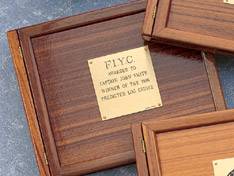 Weems & Plath Teak Log Cover w/Blank Plate