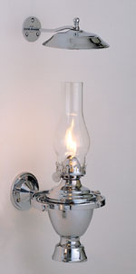 Chrome Atlantic Gimbal Lamp w/Smoke Bell