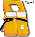 Type I personal flotation device