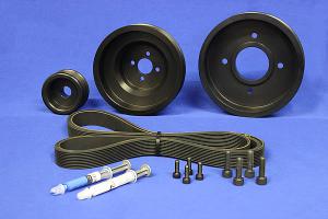 Electromaax Serpentine Pulley Kit for Yanmar Engines: 3JH, 3JH2, 3JH3, 4JH, 4JH2, 4JHE 