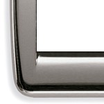 Vimar Idea Round Cover Plate, Die-Cast Metal, Brushed Nickel, 2 Modules
