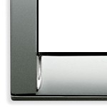 Vimar Idea Square Cover Plate, Die-Cast Metal, Chrome 36, 2 Modules