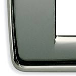 Vimar Idea Round Cover Plate, Die-Cast Metal, Chrome 36, 2 Modules