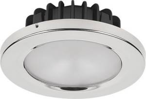 Pool PowerLED, 10-40VDC, Polished SS, Warm White, 4.7W, IP65 