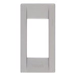 Vimar Idea Square Cover Plate, Die-Cast Metal, Matte Silver, 1 Module