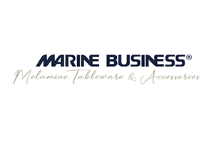 Marine Business Non-Slip WELCOME ON BOARD Half-Moon-Shaped Mat - Blue/Grey