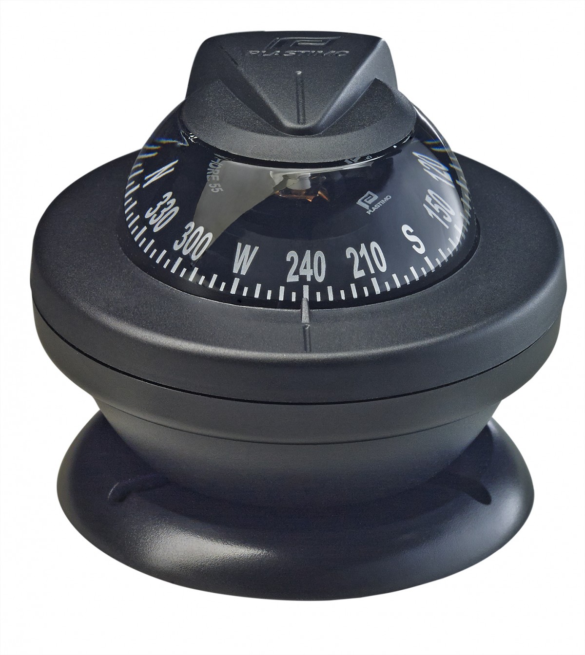 Plastimo Offshore 55 Compass Black Card, Black Flange