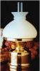 E.S. Sorensen Danish Table Lamp, Oil White Vesta Shade