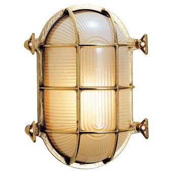 Foresti Oval Brass Bulkhead Light